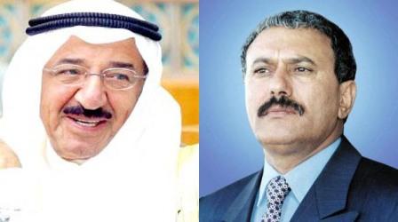 الرئيس علي عبدالله صالح و الأمير صباح الاحمد الجابر