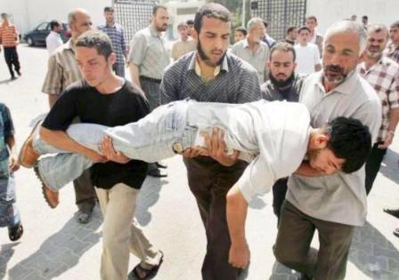 جريح فلسطيني اثر الغارات الاسرائلية