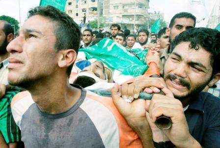 جنازة شهداء الاجتياح الإسرائيلي لغزة