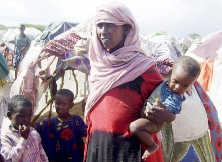 إمرأة صومالية فارة من الحرب الاهلية