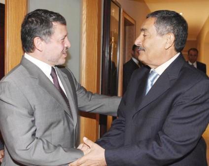 الملك عبدالله يستقبل عبدالعزيز عبدالغني