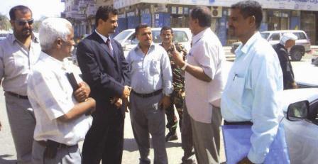 أثناء تفقد أرصفة مديرية المنصورة