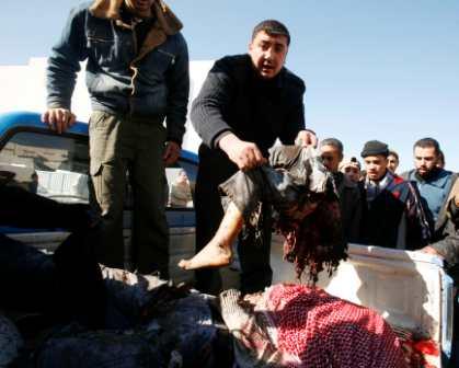 أشلاء الضحايا من الغارات الإسرائيلية