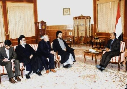 لدى استقبال الوفد الإيراني