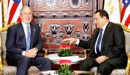 بوش ومبارك أمس