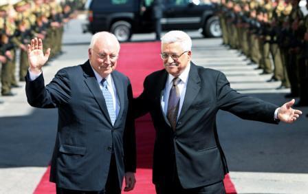 عباس مع نائب الرئيس الامريكي تشيني