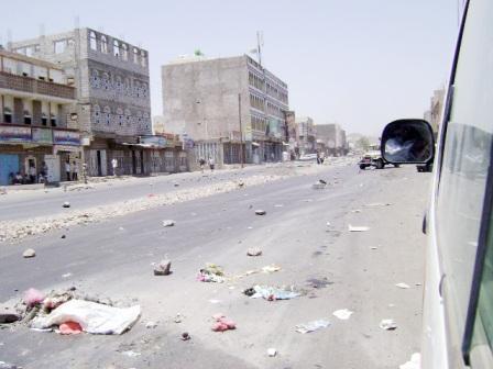 جانب من الأضرار التي أحدثتها أعمال الشغب