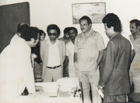 مع الرئيس علي ناصر في إحدى زياراته في سوريا