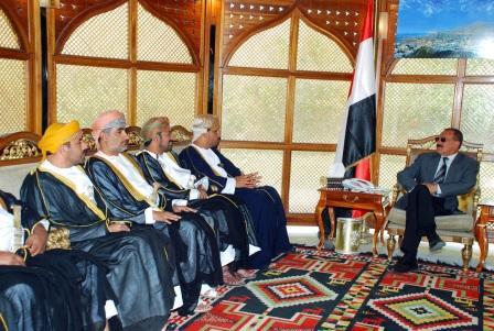 رئيس الجمهرية يستقبل الوفد العماني البرلماني