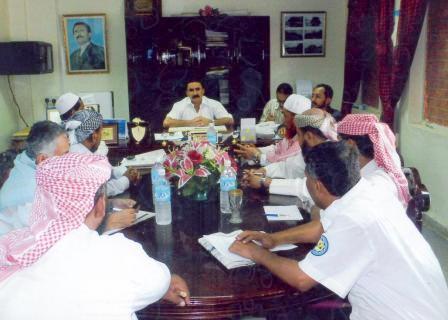 محمد جباري لدى لقائه بخطباء وأئمة مساجد مديرية التواهي أمس