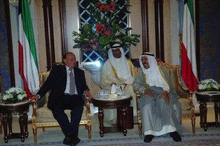 صباح الأحمد الجابر  الصباح ، أمير دولة الكويت لدى استقباله نائب رئيس الجمهورية