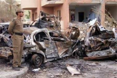 آثار إحدى هجمات(القاعدة) في السعودية