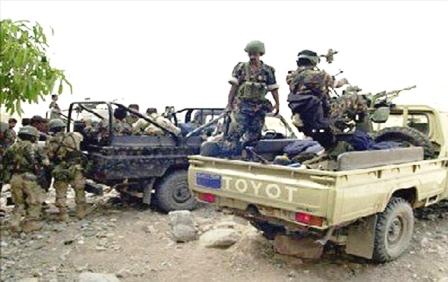 القوات المسلحة تتصدى لعناصر التمرد في صعدة