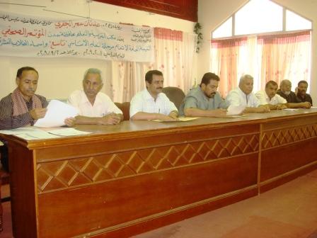 الجفري أثناء إعلان أسماء العشرة الأوائل في م/عدن