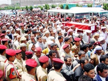 في موكب جنائزي مهيب تم تشييع شهيدي الواجب