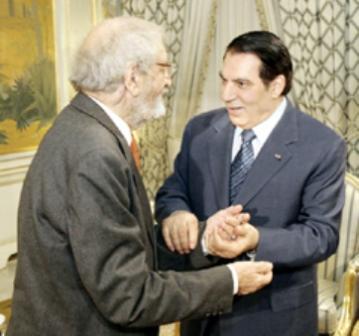الفنان التركي مع الرئيس التونسي  زين العابدين