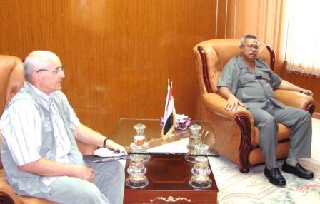 رئيس الجامعة مع مدير معهد العلوم البحرية بجامعة روستوك