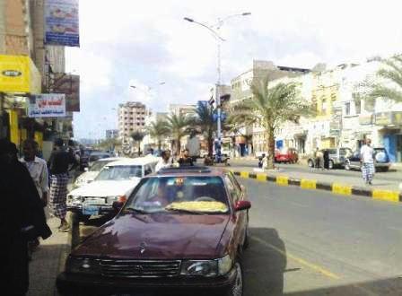 منظر للطريق الرئيسي في الشيخ عثمان