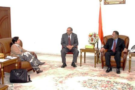 رئيس الوزراء لدى لقائه نائبة رئيس البنك الدولي