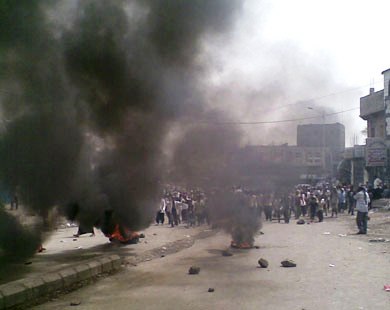 من أعمال الشغب والتخريب في أبين/ إرشيف