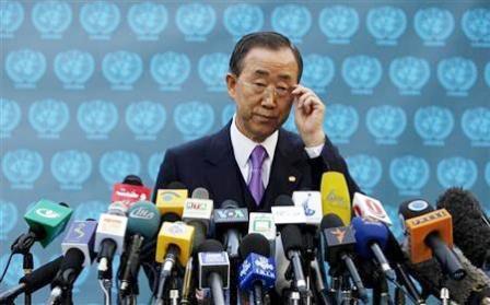 الأمين العام للأمم المتحدة بان جي مون في كابول ا