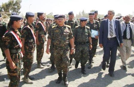 يحيى صالح  في حفل معسكر الأمن المركزي بذمار