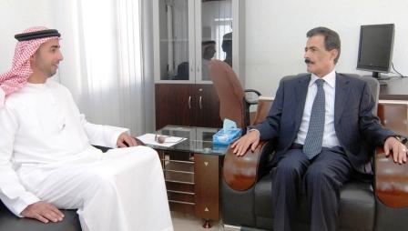 وزير الداخلية لدى استقباله سكرتير أول السفارة الإماراتية بصنعاء