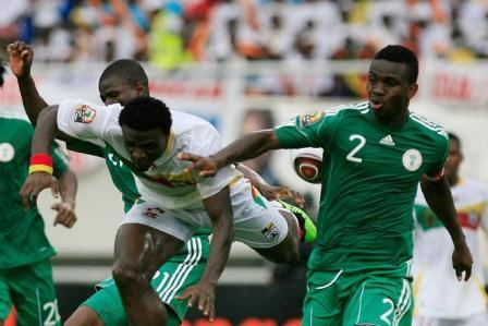لقطة  من مباراة نيجيريا وبنين