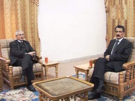 وزير الداخلية مع السفير الإيطالي