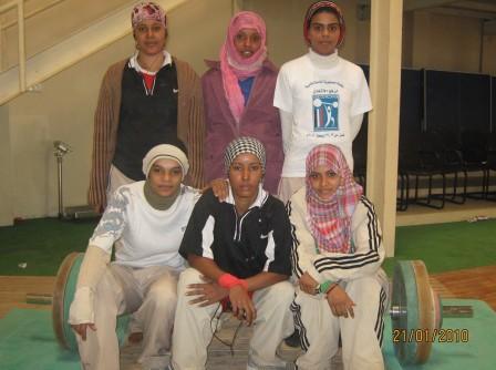 فتيات المنتخب الوطني اليمني لرفع الاثقال