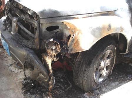 من آثار التخريب والدمار التي قامت بها العناصر التخريبية