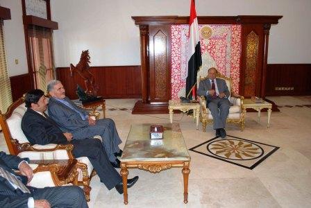 نائب الرئيس لدى استقباله الأمين العام المساعد لحزب البعث الاشتراكي أمس