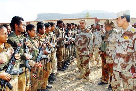 .. ولدى تفقده أبطال القوات المسلحة في محور صعدة