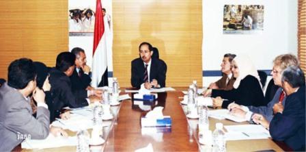 د. الأرحبي يترأس اجتماع اللجنة  التحضيرية لمؤتمر المياه