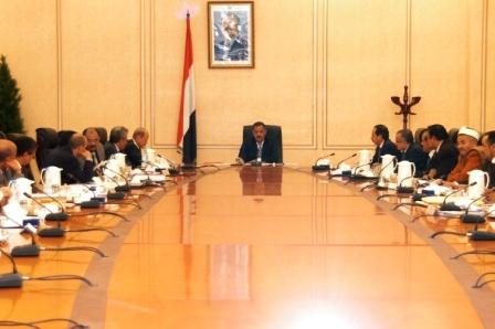 اجتماع اللجنة العليا لمعالجة آثار الفتنة في صعدة برئاسة رئيس الوزراء أمس