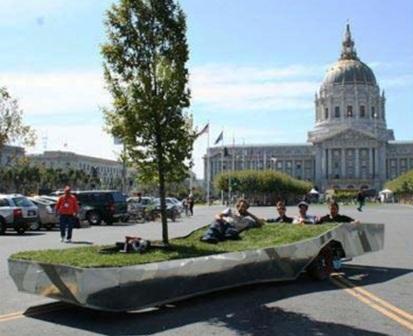 حديقة على سيارة متنقلة