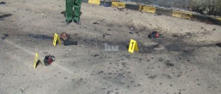 القدم اليسرى  للإنتحاري في موقع التفجير