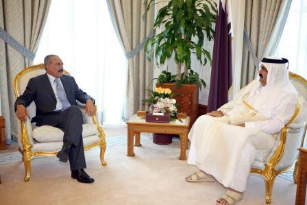 قمة يمنية - قطرية برئاسة  الرئيس علي عبدالله صالح وأخيه صاحب السمو الشيخ حمد بن خليفة آل ثاني