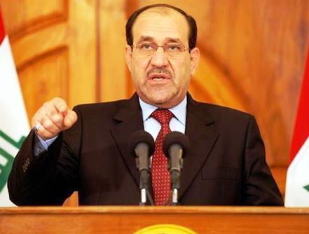 رئيس الوزراء العراقي نوري المالكي في بغداد يوم 19 ابريل نيسان 2010.