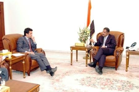 مجور لدى استقباله رئيس بعثة الاتحاد الأوروبي أمس