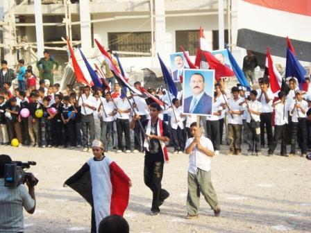 من فعاليات الكرنفال الرياضي المهيب في مدرسة الروضة احتفاء بعيد الوحدة