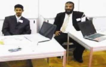 المخترعان اليمنيان باجعالة وباعشن في معرض جنيف الدولي للاخترعات