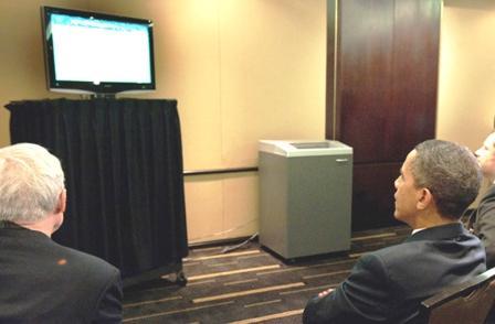 أوباما يشاهد مباراة أمريكا وغانا من تورونتو