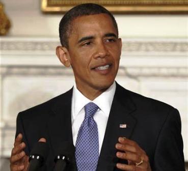الرئيس الأمريكي باراك اوباما يتحدث في البيت الأبيض بواشنطن يوم  أمس الأول الخميس.