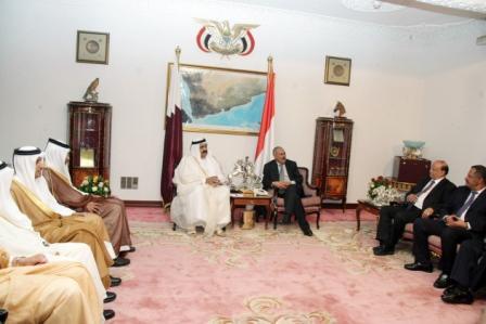 جلسة المباحثات اليمنية القطرية