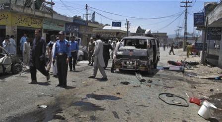 موقع التفجير الانتحاري في وادي سوات