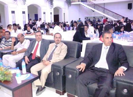 الضلاعي في حفل التكريم الذي نظمه اتحاد شباب اليمن فرع عدن تحت شعار ( اليمن أولاً )