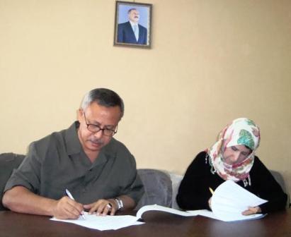 خلال توقيع الاتفاقية بين جامعة عدن وجامعة وايجانجن