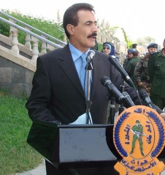 المصري يلقي كلمته في الحفل أمس