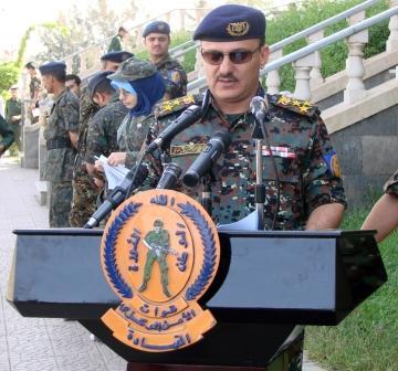 يحيى صالح يلقي كلمته في الحفل أمس